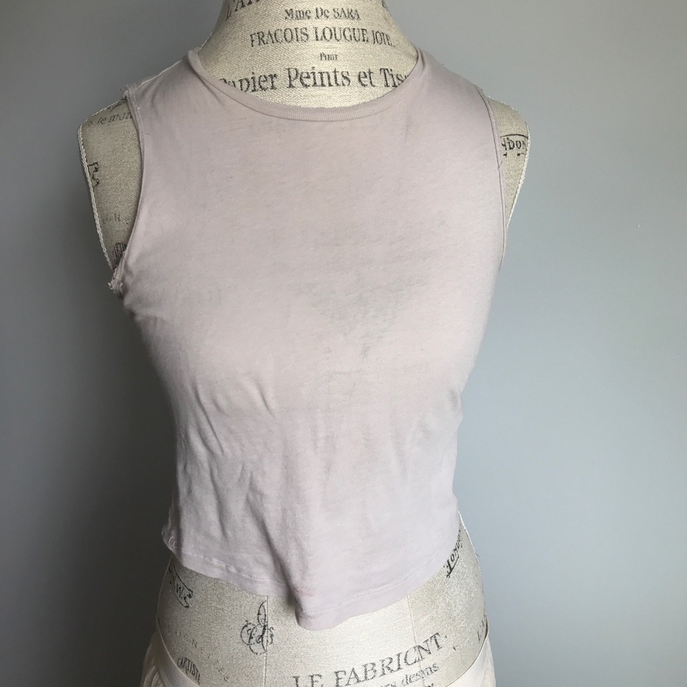 All Saints distressed Crop top